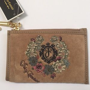Juicy Couture Tan Embroidered Small Wallet